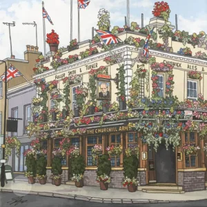 The Churchill Arms - Illustration by Jonathan Chapman