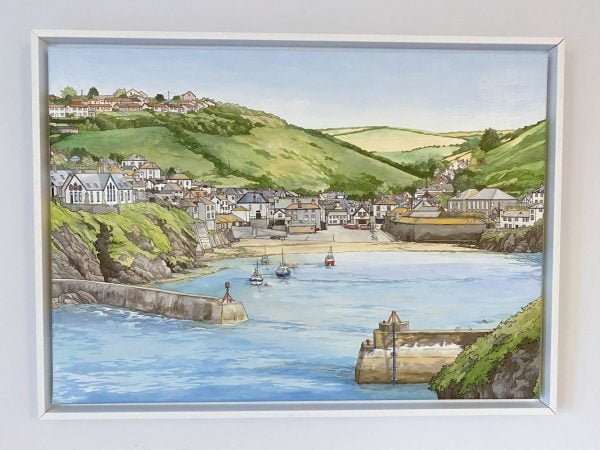 Big Port Isaac Painting - Illustration by Jonathan Chapman