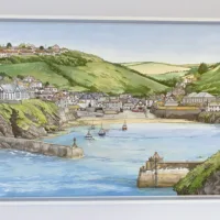 Big Port Isaac Painting - Illustration by Jonathan Chapman