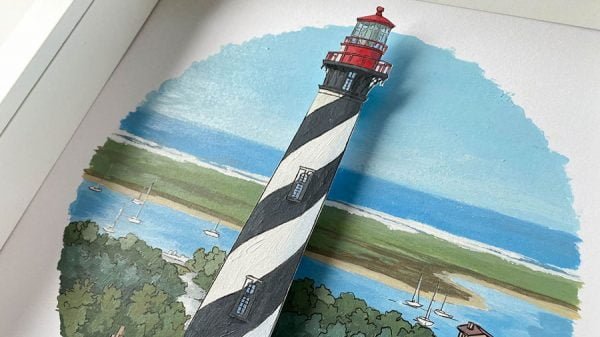 St Augustine Lighthouse - Illustration by Jonathan Chapman