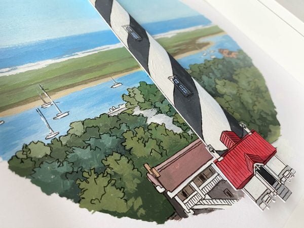 St Augustine Lighthouse - Illustration by Jonathan Chapman