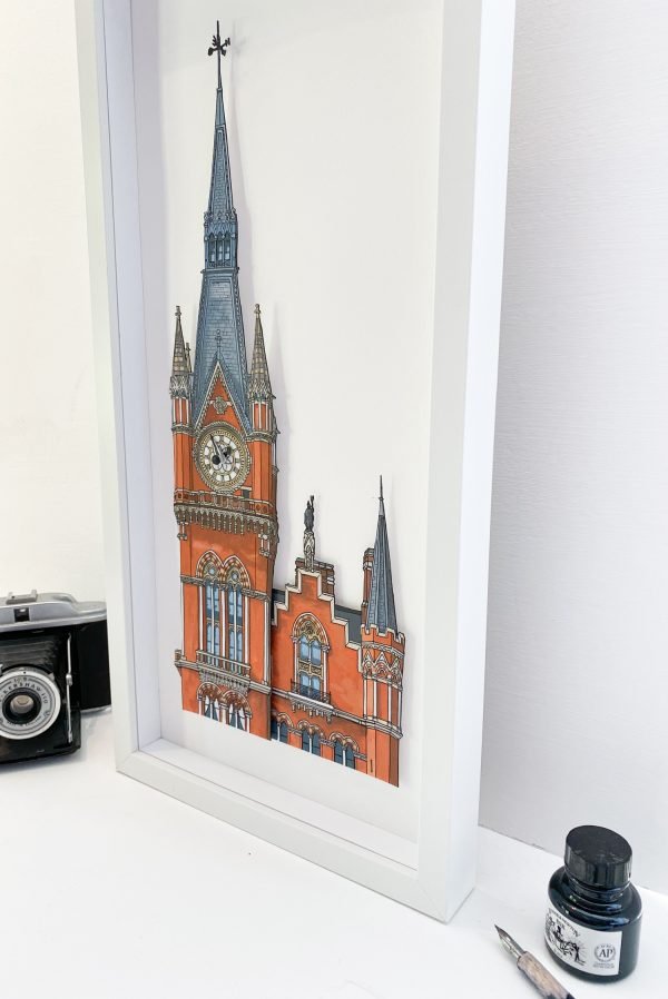 St Pancras Clock Tower - Illustration by Jonathan Chapman