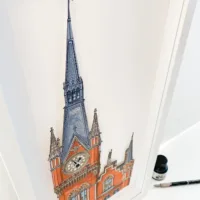 St Pancras Clock Tower - Illustration by Jonathan Chapman