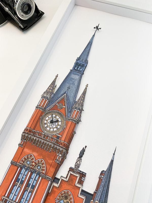 St Pancras Clock Tower - Illustration by Jonathan Chapman