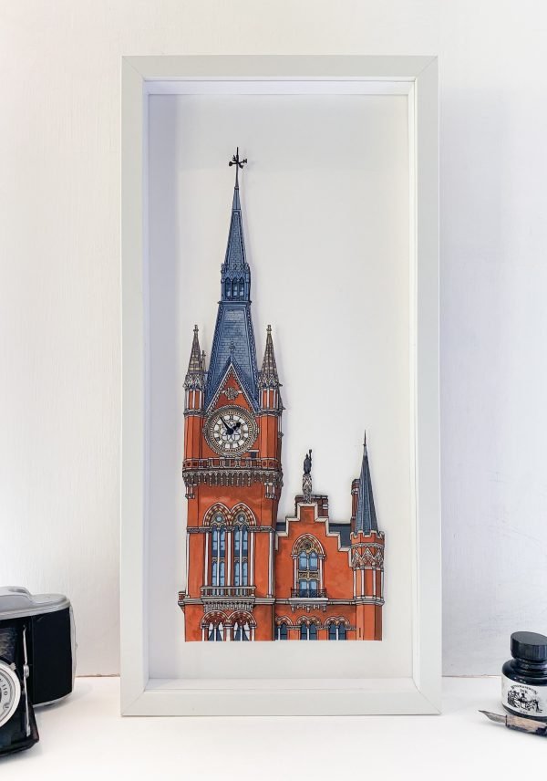 St Pancras Clock Tower - Illustration by Jonathan Chapman