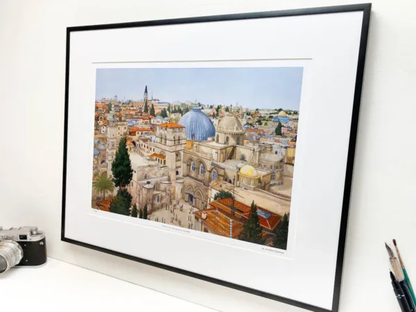 Church of the Holy Sepulchre Jerusalem Limited Edition Print - Illustration by Jonathan Chapman