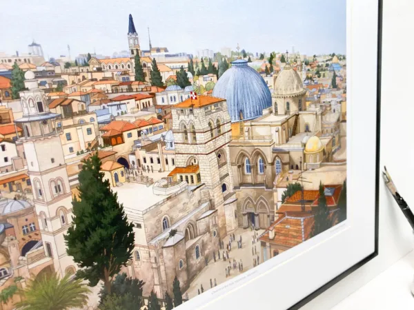 Church of the Holy Sepulchre Jerusalem Limited Edition Print - Illustration by Jonathan Chapman