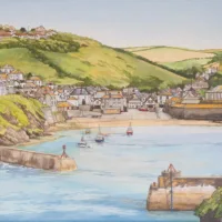 Port Isaac Cornwall - Illustration by Jonathan Chapman