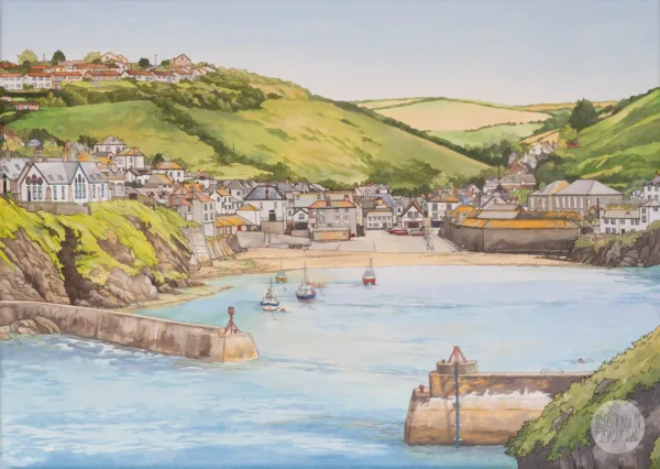 Port Isaac Cornwall - Illustration by Jonathan Chapman