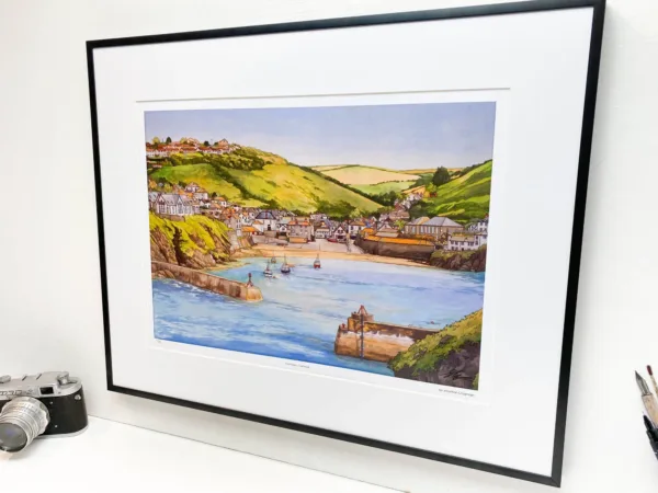 Port Isaac Cornwall Limited Edition Print - Illustration by Jonathan Chapman