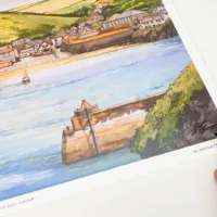 Port Isaac Cornwall Limited Edition Print - Illustration by Jonathan Chapman