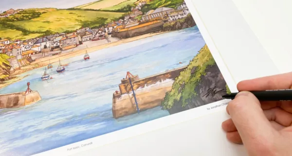 Port Isaac Cornwall Limited Edition Print - Illustration by Jonathan Chapman