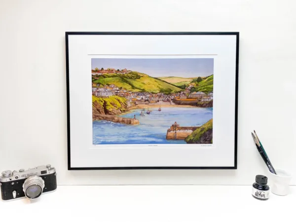 Port Isaac Cornwall Limited Edition Print - Illustration by Jonathan Chapman