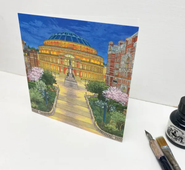 Royal Albert Hall Greeting Card - Illustration by Jonathan Chapman