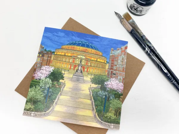 Royal Albert Hall Greeting Card - Illustration by Jonathan Chapman