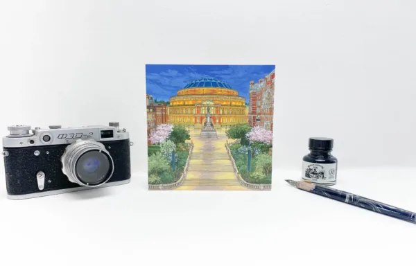 Royal Albert Hall Greeting Card - Illustration by Jonathan Chapman