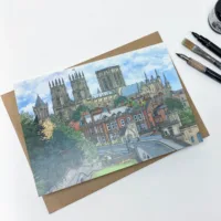 York Minster Greeting Card - Illustration by Jonathan Chapman