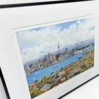 Auckland New Zealand Limited Edition Print - Illustration by Jonathan Chapman