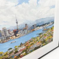 Auckland New Zealand Limited Edition Print - Illustration by Jonathan Chapman