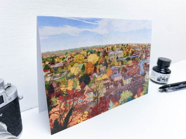 City of Winchester Greeting Card - Illustration by Jonathan Chapman