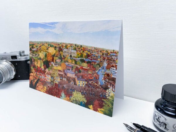 City of Winchester Greeting Card - Illustration by Jonathan Chapman