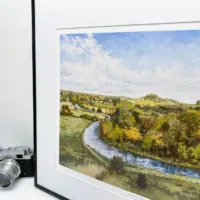 St Catherines Hill From Hockley Viaduct - Illustration by Jonathan Chapman