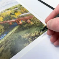 St Catherines Hill From Hockley Viaduct - Illustration by Jonathan Chapman