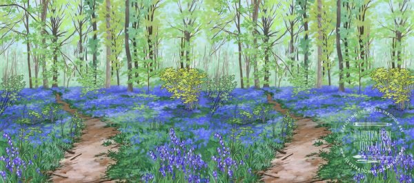 Bluebell Woods Coffee Mug - Illustration by Jonathan