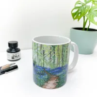 Bluebell Woods Coffee Mug - Illustration by Jonathan