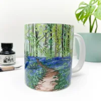 Bluebell Woods Coffee Mug - Illustration by Jonathan