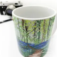 Bluebell Woods Coffee Mug - Illustration by Jonathan