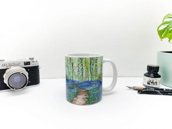 Bluebell Woods Coffee Mug - Illustration by Jonathan