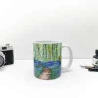 Bluebell Woods Coffee Mug - Illustration by Jonathan