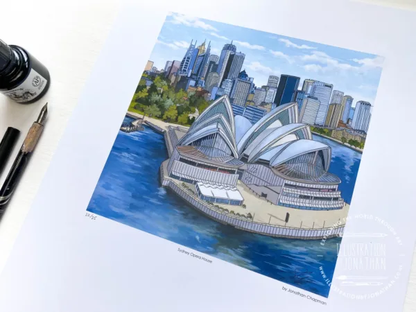 Sydney Opera House Limited Edition Print - Illustration by jonathan