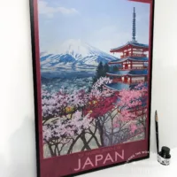 Majestic Seasons of Japan Travel Poster