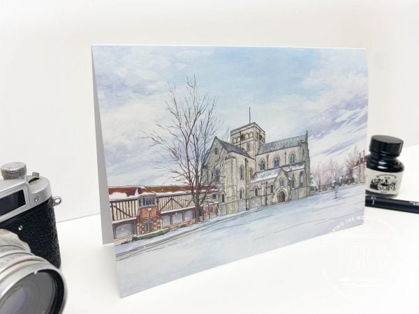 Hospital of St Cross in Winter Greeting Card