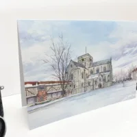 Hospital of St Cross in Winter Greeting Card