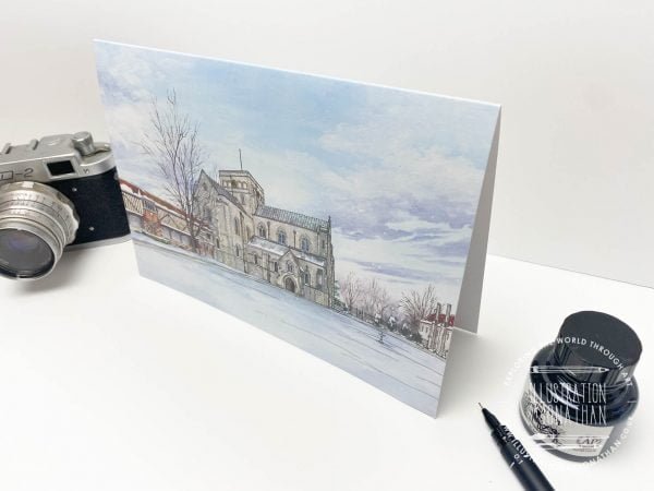 Hospital of St Cross in Winter Greeting Card