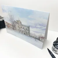 Hospital of St Cross in Winter Greeting Card