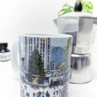 Rockefeller Christmas Tree Coffee Mug - Illustration by Jonathan