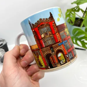 The Arches, Newcastle University Coffee Mug - Illustration by Jonathan