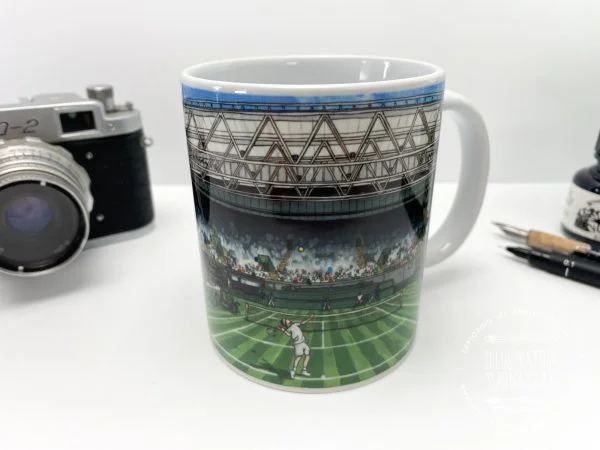 Centre Court Wimbledon Coffee Mug - Illustration by Jonathan Chapman