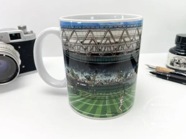 Centre Court Wimbledon Coffee Mug - Illustration by Jonathan Chapman