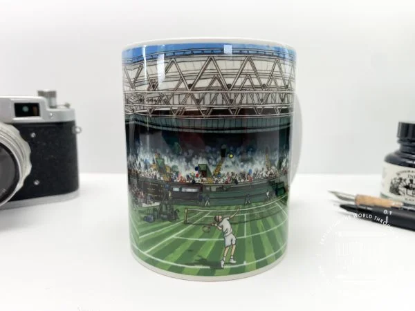 Centre Court Wimbledon Coffee Mug - Illustration by Jonathan Chapman