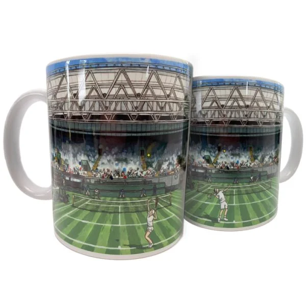 Centre Court Wimbledon Coffee Mug - Illustration by Jonathan Chapman