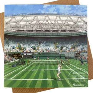 Centre Court Wimbledon Greeting Card - Illustration by Jonathan Chapman