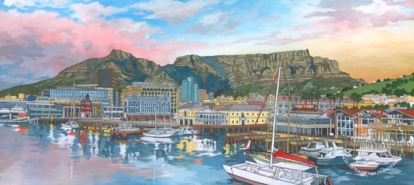 V&A Waterfront Cape Town Coffee Mug (VAWCM700) - Illustration by Jonathan Chapman