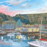 V&A Waterfront Cape Town Coffee Mug (VAWCM700) - Illustration by Jonathan Chapman