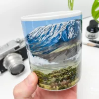 Mt Kilimanjaro Tanzania Coffee Mug (MKTCM700) - Illustration by Jonathan Chapman