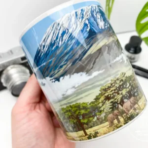 Mt Kilimanjaro Tanzania Coffee Mug (MKTCM700) - Illustration by Jonathan Chapman